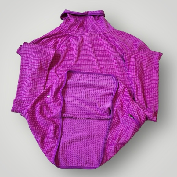 Champion Womens XL Plum Purple Textured Cowl Neck Running Jacket W/ Pocket Used - Picture 6 of 8